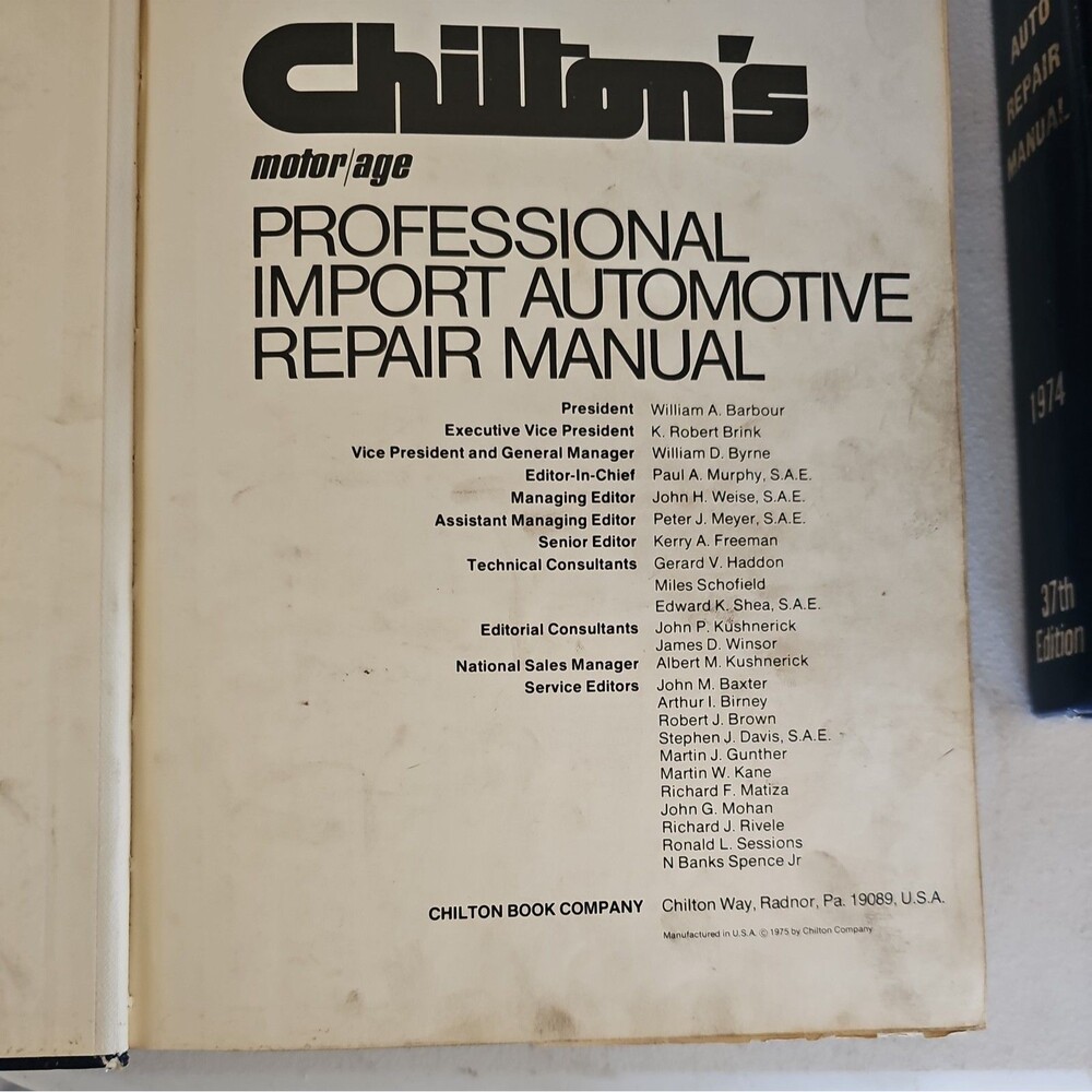 Chilton's Motor Age Professional Import Automobile Repair Manual 1970-1975 - Picture 4 of 4